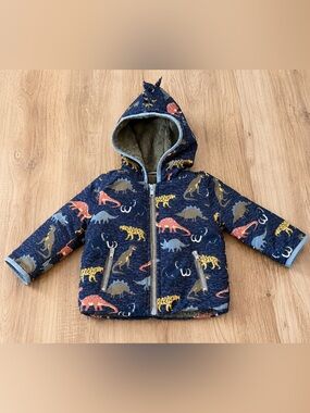 Mick Mack Dinosaur Hooded Jacket 12M Plush Lined Winter Coat